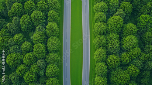 Aerial View of Nature's Pat...