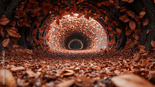 Tunnel of Autumn's Embrace:...