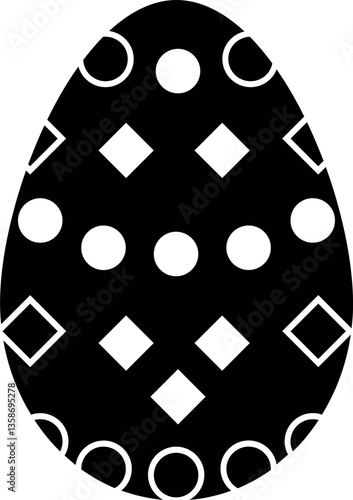 Easter floral egg illustration