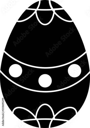 Polka dot Easter egg pattern