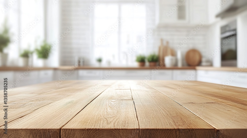 Front-facing view of a wooden kitchen island in a bright white kitchen clean minimalist space high-key lighting sharp focus. Front-facing view of a wooden kitchen island in a bright white kitchen clean minimalist space high-key lighting sharp focus.