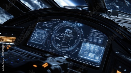 Wallpaper Mural Futuristic Spaceship Cockpit Controls in Space Torontodigital.ca