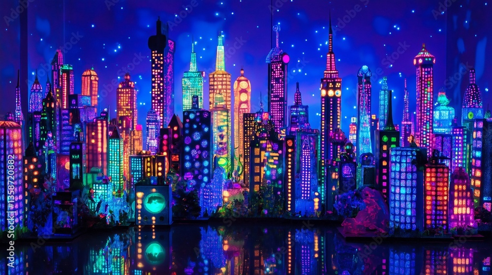 colorful artstyle of the landscape