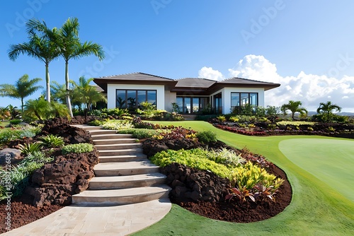 Hawaiian Home, Lush Landscaping