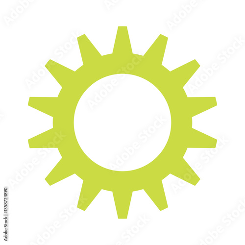 Gear shape icon. Vector sign. Engineering symbol