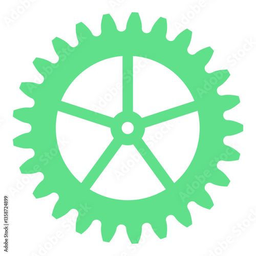 Gear shape icon. Vector sign. Engineering symbol