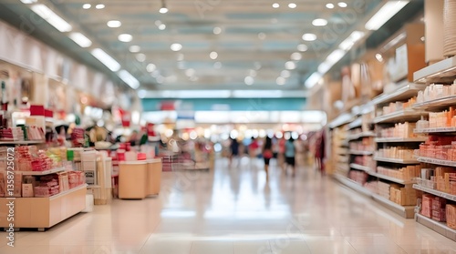 Abstract blur shopping mall or department store interio.generative.ai