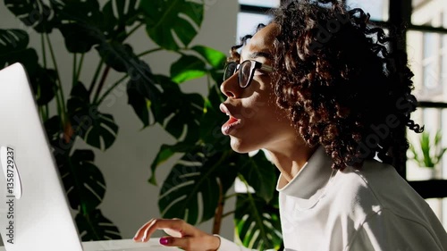The Woman with Laptop Focus