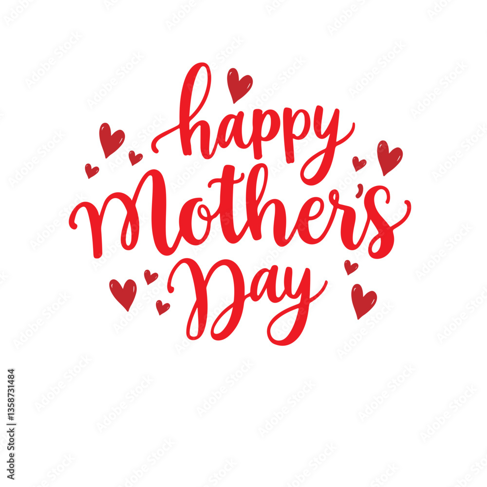 Obraz premium Illustration of Happy mothers day graphic design