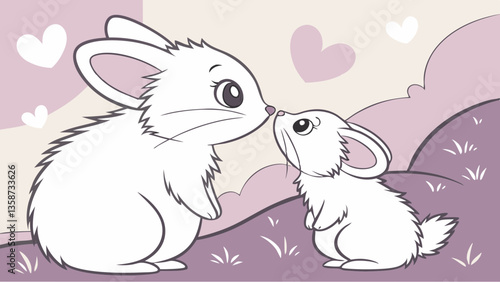 Two marshmellow kitten in love pastel colors, detailed, 8k in different kinds 