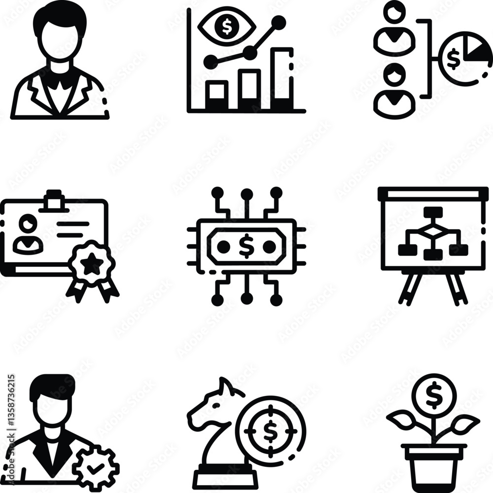 Pack of Financial Planning Linear Icons
Pack of Financial Planning Linear Icons