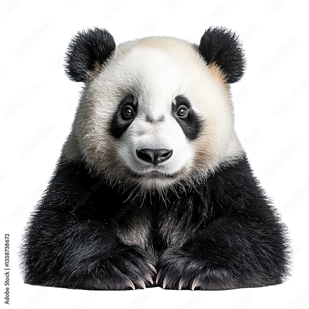 Fototapeta premium A Panda png adorable panda png playful panda png cuddly panda png charming panda png transparent background image