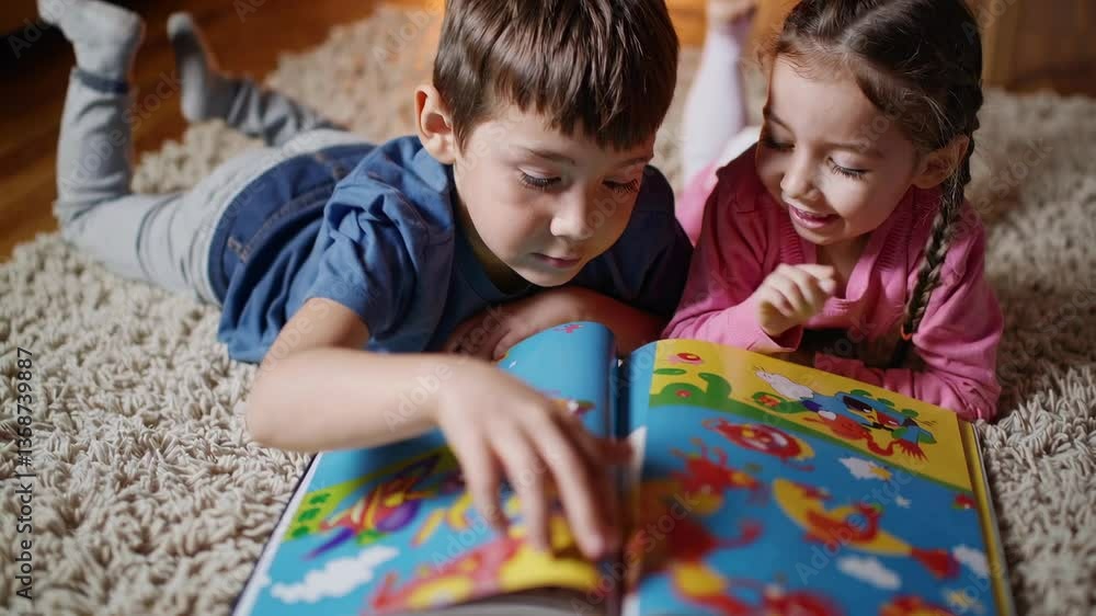 The Children Reading a Book The Children Reading a Book