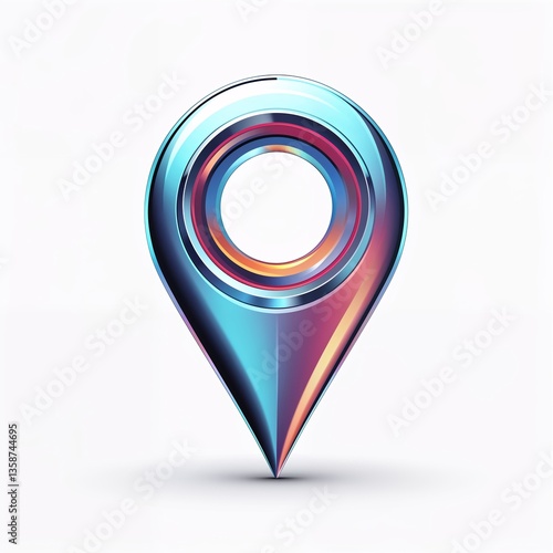 Location marker with vibrant colors and modern design displayed on a clean background Free Download Location marker with vibrant colors and modern design displayed on a clean background - GFXLoad