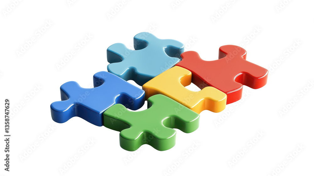 Colourful puzzle pieces symbolise global awareness and acceptance of autism spectrum disorders worldwide transparent background Colourful puzzle pieces symbolise global awareness and acceptance of autism spectrum disorders worldwide transparent background