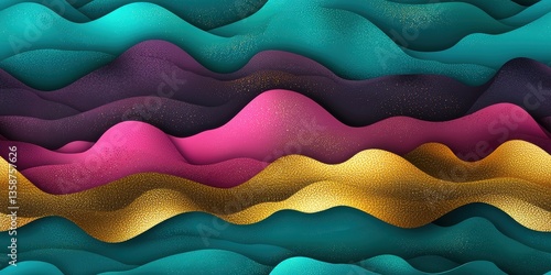 Dynamic abstract waves in vibrant colors digital art modern design online gallery aesthetic viewpoint creative inspiration for graphics