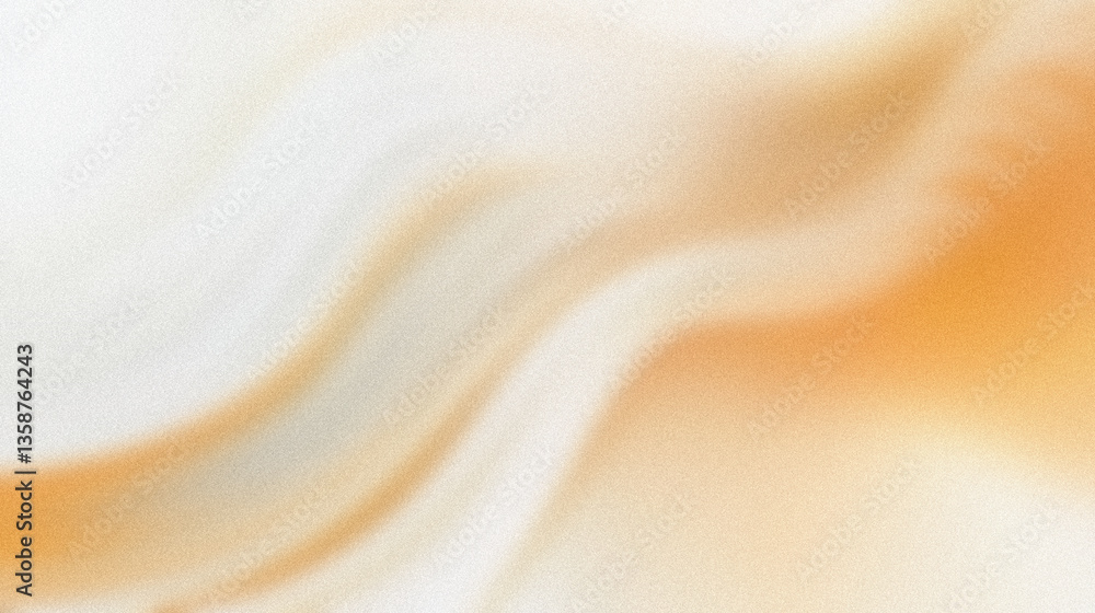 Abstract Swirling fluid of white and orange hues blend softly . Abstract background with grain noise texture Abstract Swirling fluid of white and orange hues blend softly . Abstract background with grain noise texture