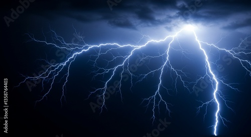 Wallpaper Mural Natural Phenomenon: Lightning Illuminating the Night Sky Torontodigital.ca