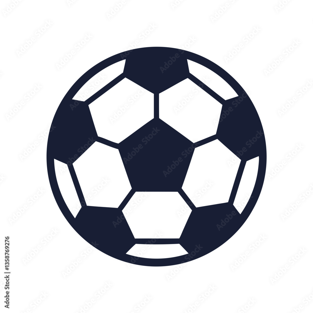 Black Vector Silhouette of a Soccer Ball Icon Isolated on Transparent Background Black Vector Silhouette of a Soccer Ball Icon Isolated on Transparent Background