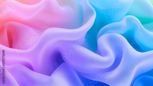 Abstract Flowing Fabric with Soft Colors and Wavy Textures Background