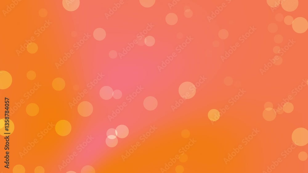 abstract background orange with circles. animation Blurred orange background with white circles suitable for abstract design projects, social media posts, website banners, and marketing material.