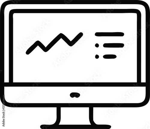 monitor with graph