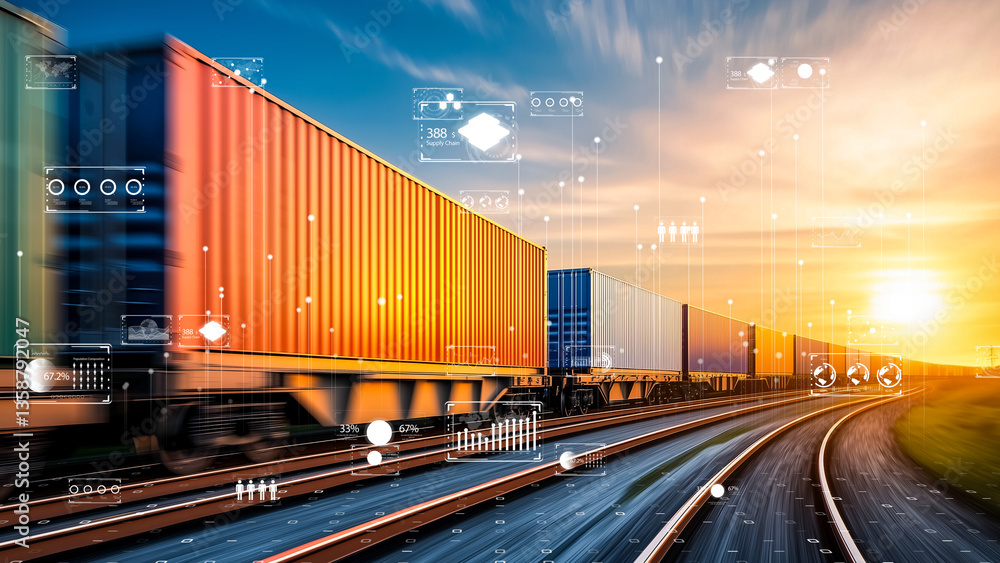 Obraz premium AI-powered transportation infrastructure