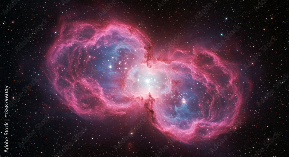 Celestial Dance Stunning Nebula with Pink and Purple Hues in Deep Space Celestial Dance Stunning Nebula with Pink and Purple Hues in Deep Space