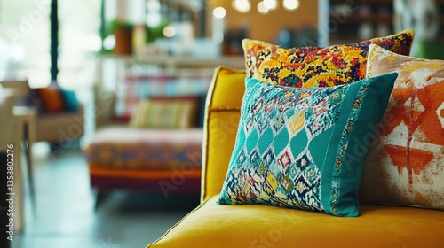 Boho-inspired sitting room with cozy design elements, soft natural light, and a warm, inviting atmosphere.
