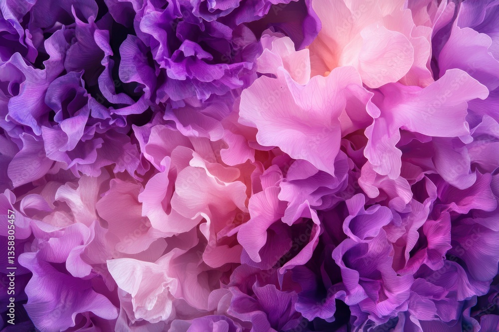 Obraz premium Close-up on purple floral arrangement, abstract background for beauty or events