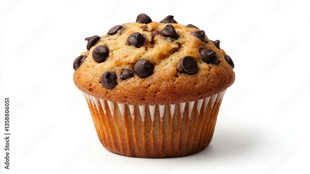 Delicious Chocolate Chip Muffin Baked Treat Sweet Dessert Food Delicious Chocolate Chip Muffin Baked Treat Sweet Dessert Food
