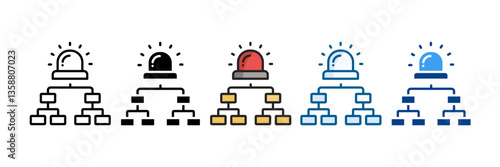 Incident Response Plan Icon Set Multiple Style Collection