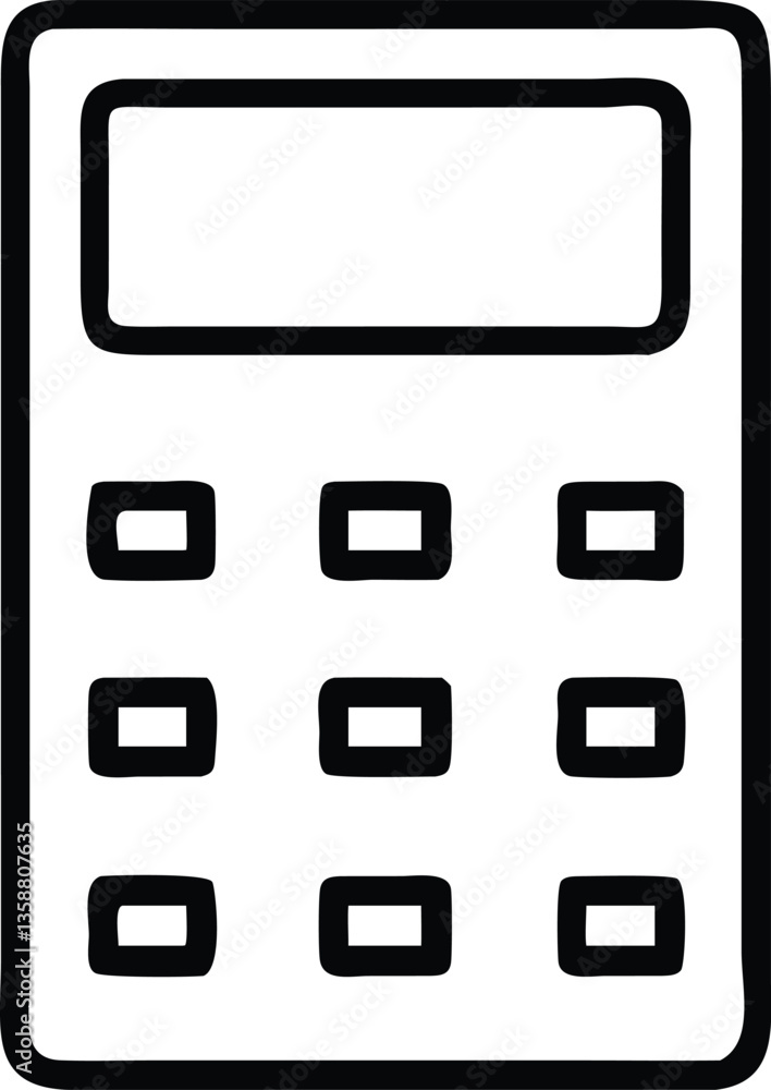 vector illustration of a calculator icon vector illustration of a calculator icon