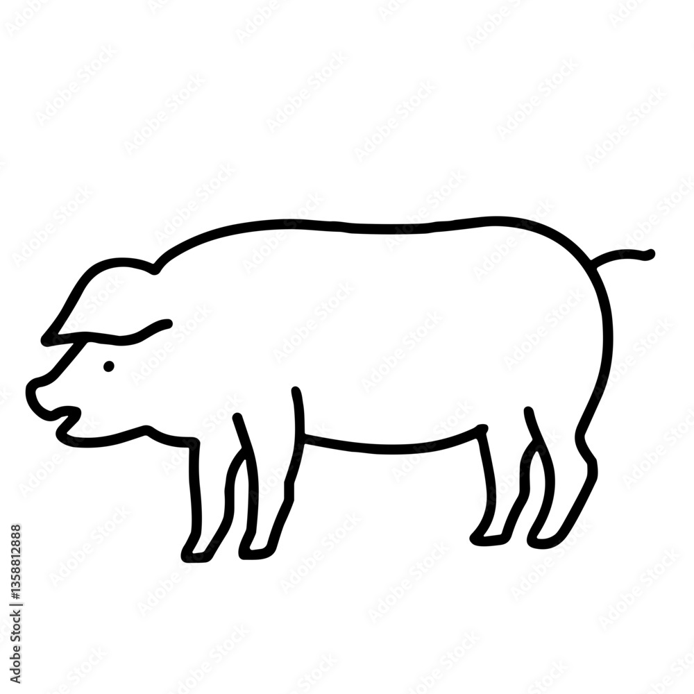 vector illustration of a pig vector illustration of a pig