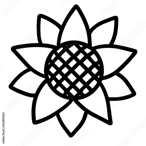 sunflower icon illustration