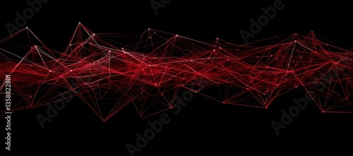 A red line of dots that is very long