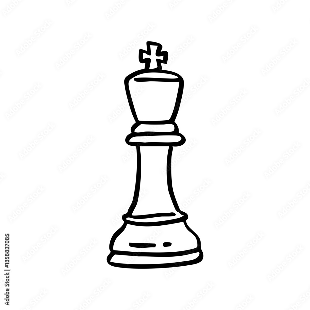 chess king hand drawn chess king hand drawn