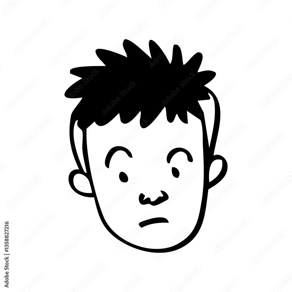 face of a child hand drawn face of a child hand drawn