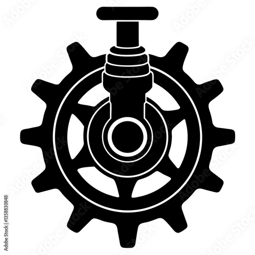  Valve core remover silhouette vector illustration