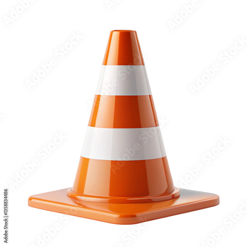 traffic cone isolated on white