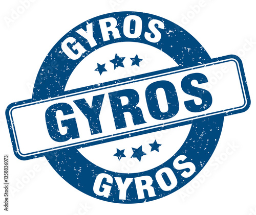 gyros stamp. gyros label. round grunge sign
