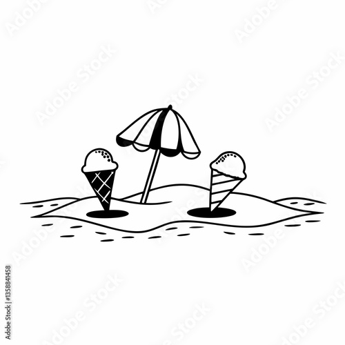 chaise longue and umbrella