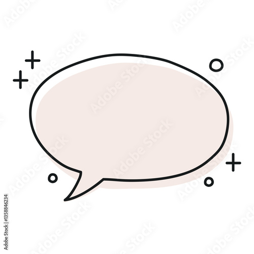 かわいい吹き出しのベクターイラスト、会話や雑談のあしらい素材