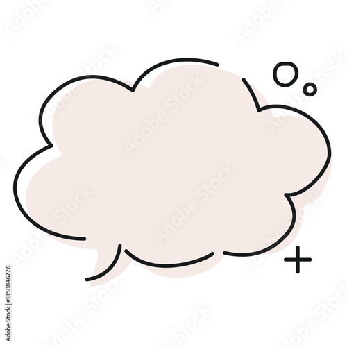 かわいい吹き出しのベクターイラスト、会話や雑談のあしらい素材