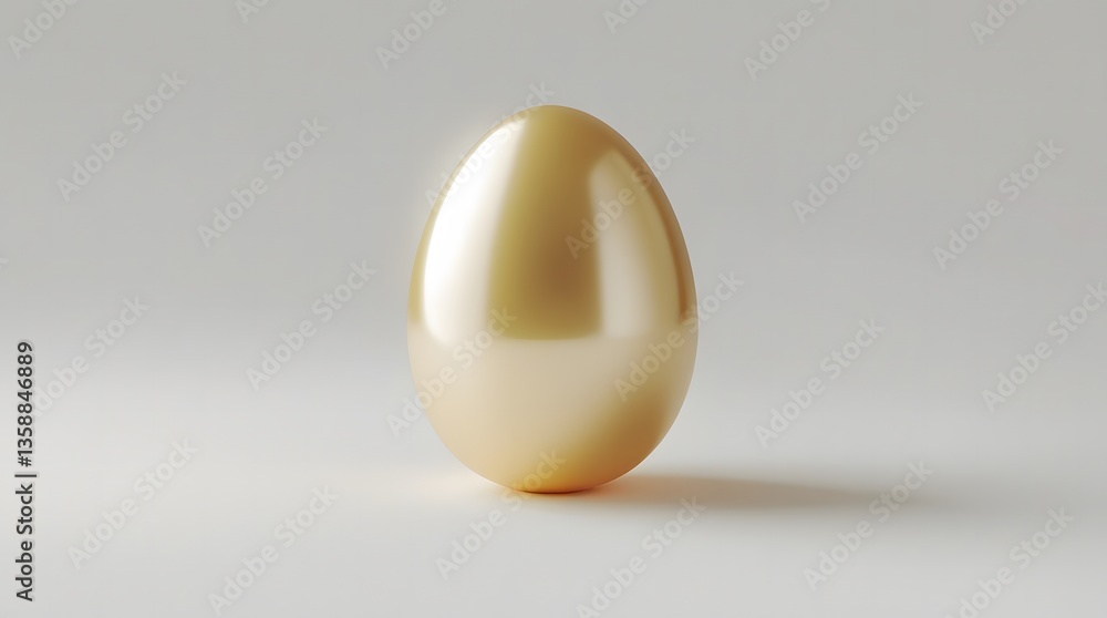 Luxurious Golden Egg Reflecting Elegance and Class Luxurious Golden Egg Reflecting Elegance and Class