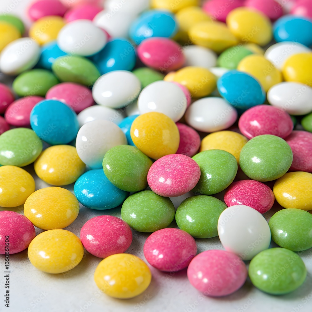 Colorful Gumballs and Candies on Display, an array of colorful gumballs and candies arranged neatly in a display, perfect for candy-themed events, parties, or vibrant photography Colorful Gumballs and Candies on Display, an array of colorful gumballs and candies arranged neatly in a display, perfect for candy-themed events, parties, or vibrant photography
