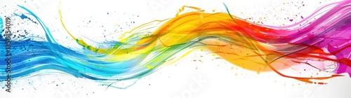 Panel kuchenny z motywem abstract colorful background with pen strokes lines and swirls