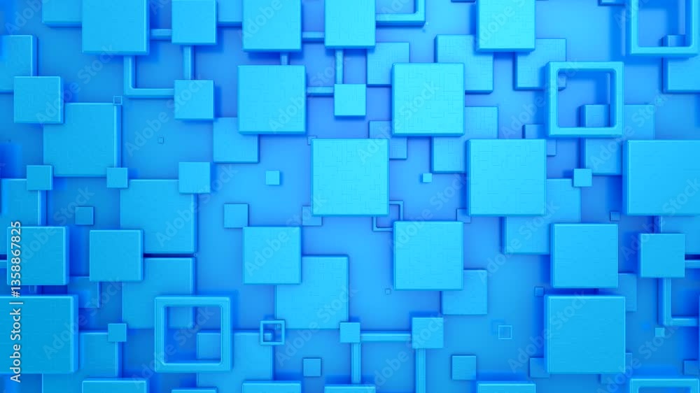 Background of Squares. Abstract motion, loop, two color, 3d rendering, 4k resolution
Background of Squares. Abstract motion, loop, two color, 3d rendering, 4k resolution