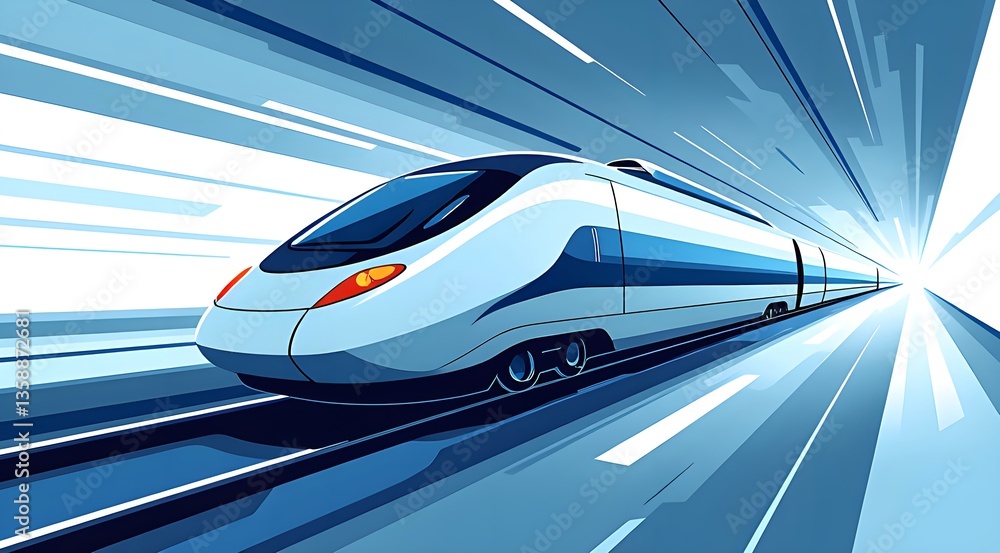 Fototapeta premium The Racing Future Train