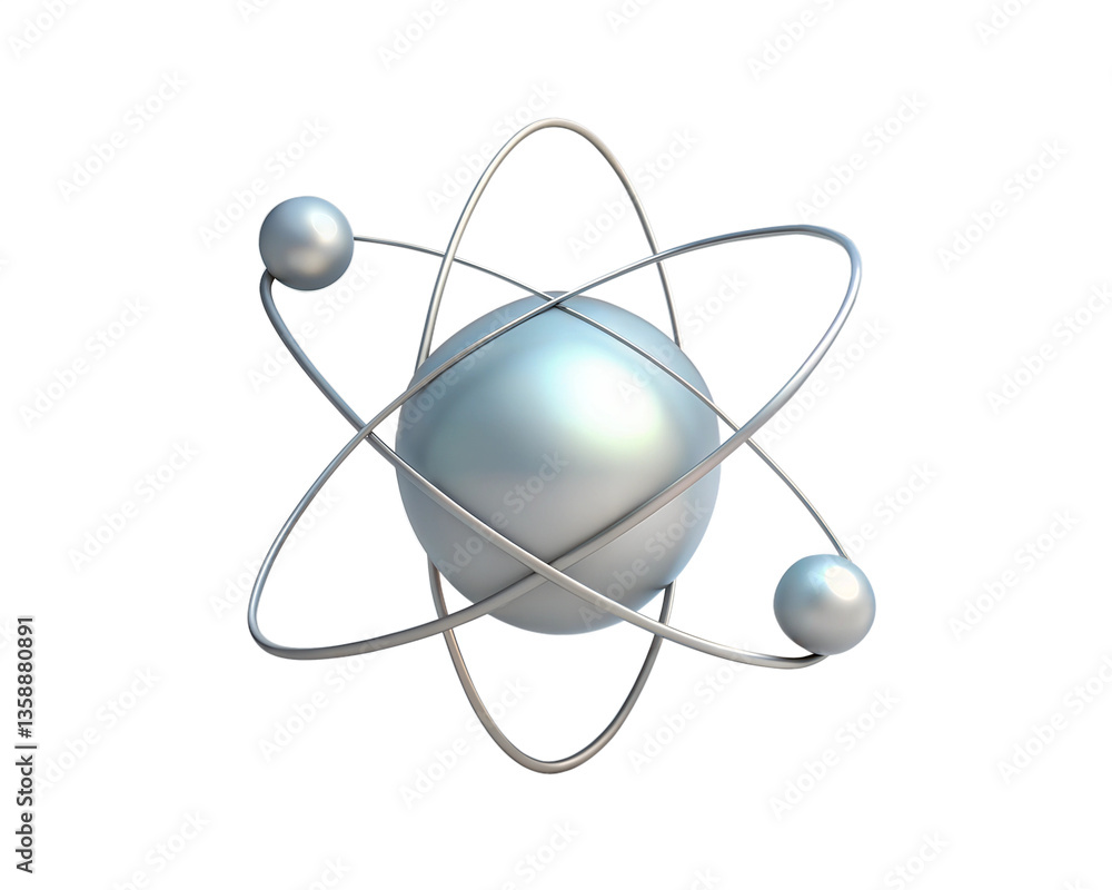 A futuristic, holographic 3D atom icon, isolated on white background, symbolizing science, technology, and atomic energy, perfect for digital art, scientific, and educational design projects. A futuristic, holographic 3D atom icon, isolated on white background, symbolizing science, technology, and atomic energy, perfect for digital art, scientific, and educational design projects.